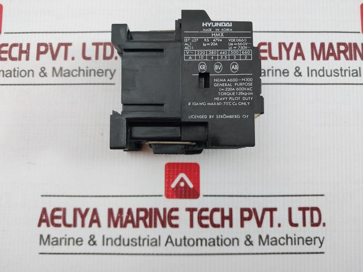 Hyundai Control Relay 200…220V 60Hz Part No Hmx 31