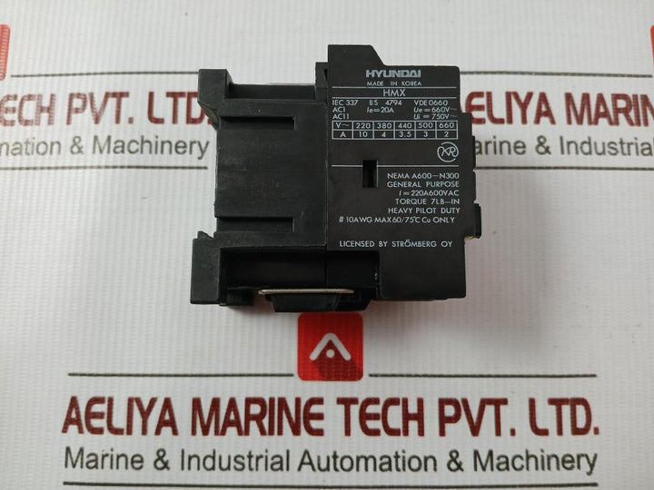 Hyundai Control Relay 50/60Hz 750 Vac Hmx-31