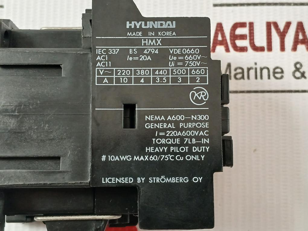 Hyundai Control Relay 50/60Hz 750 Vac Hmx-31