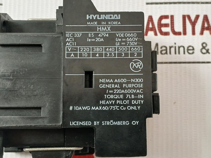 Hyundai Control Relay 50/60Hz 750 Vac Hmx-31