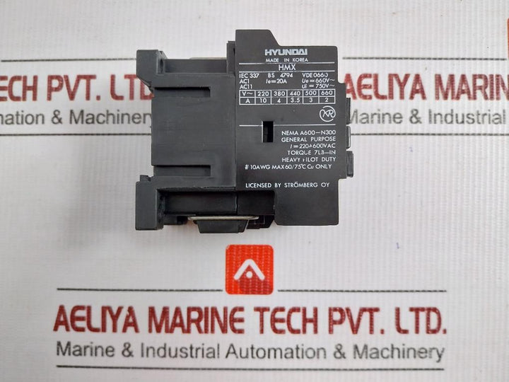 Hyundai Control Relay 600 Vac 50/60Hz Hmx 22
