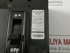 Hyundai Dc250V Molded Case Switch Hsd-100S Poles 3