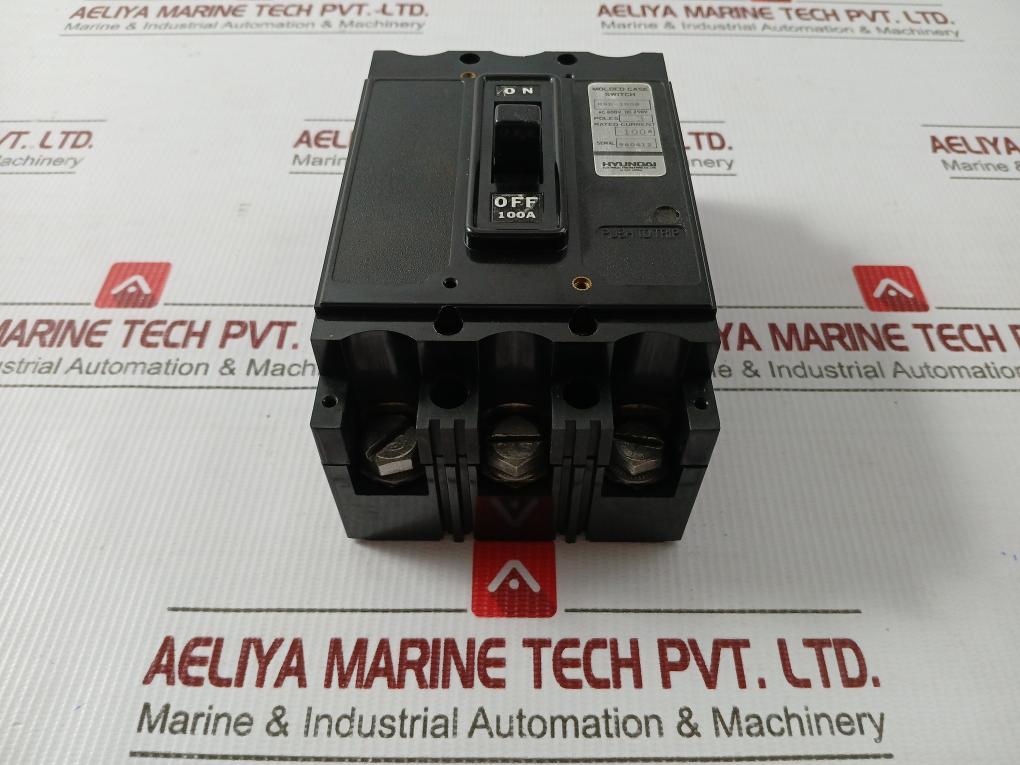 Hyundai Dc250V Molded Case Switch Hsd-100S Poles 3