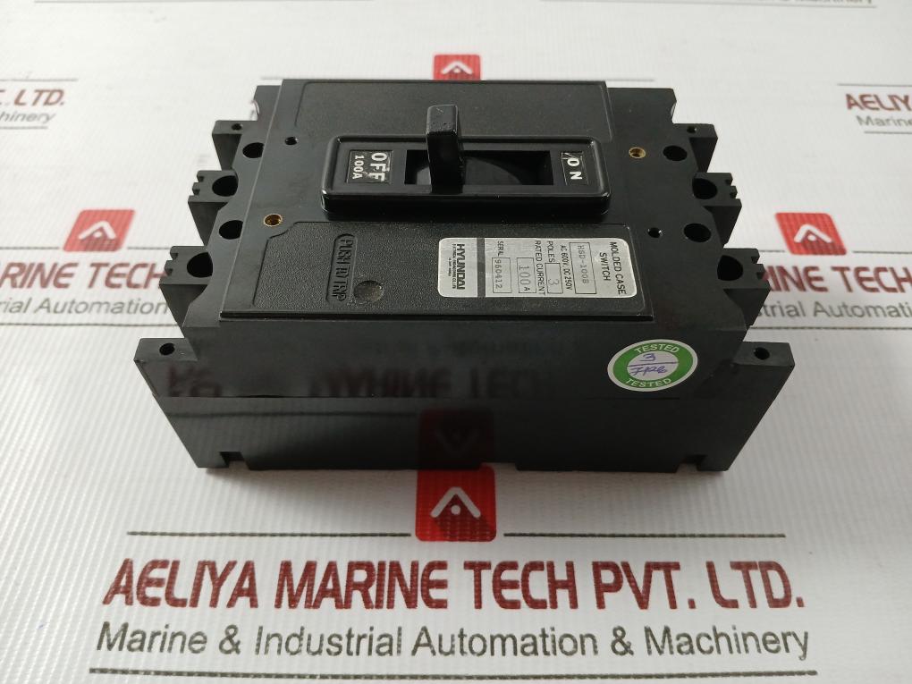 Hyundai Dc250V Molded Case Switch Hsd-100S Poles 3