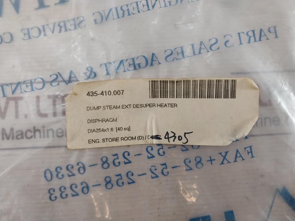 Hyundai Diaphragm Pump Steam Ext Desuper Heater 435-410.007 Dia 254X1.6