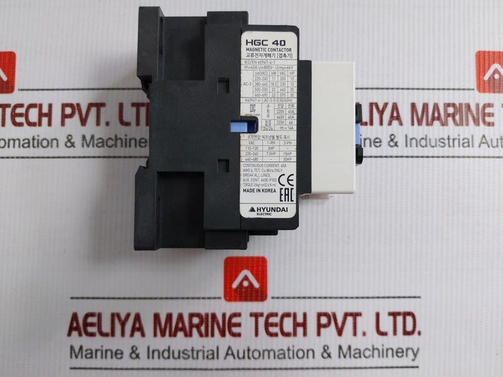 Hyundai Electric Ac Magnetic Contactor 200V 50/60Hz Part No Hgc40 22Ns