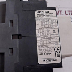 Hyundai Electric Hgc 50 Magnetic Contactor 70A 220V 50Hz