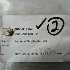 Hyundai Elevator He-116 Up Button Ss2070