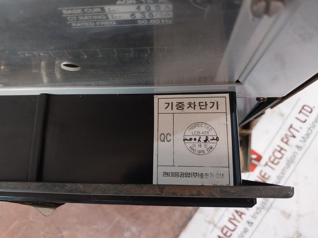 Hyundai Hat 12 3 Pole Air Circuit Breaker 660V Ac 50/60 Hz 400 A