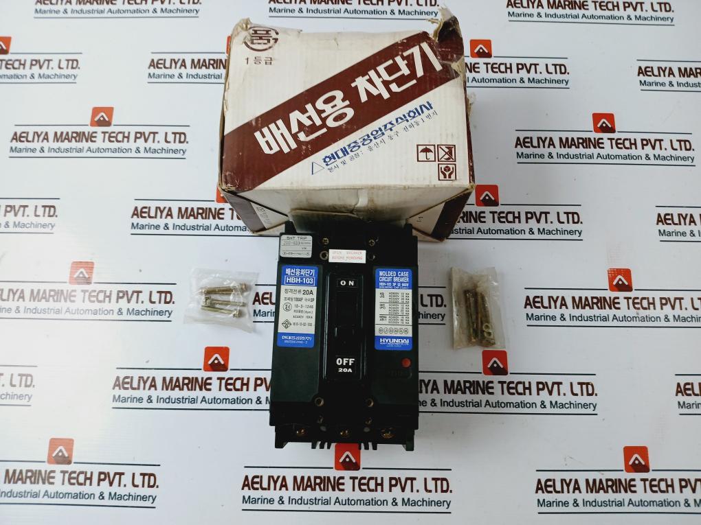 Hyundai HBH-103 3 Pole Molded Case Circuit Breaker 20A AC440V 15Ka