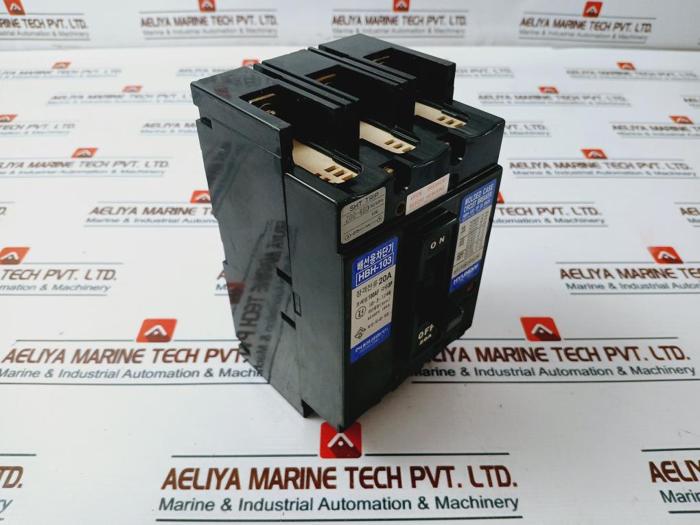 Hyundai HBH-103 3 Pole Molded Case Circuit Breaker 20A AC440V 15Ka