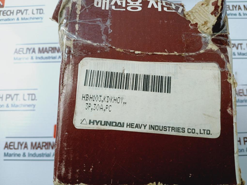 Hyundai Hbh-103 3 Pole Molded Case Circuit Breaker 20A Ac440V 15Ka