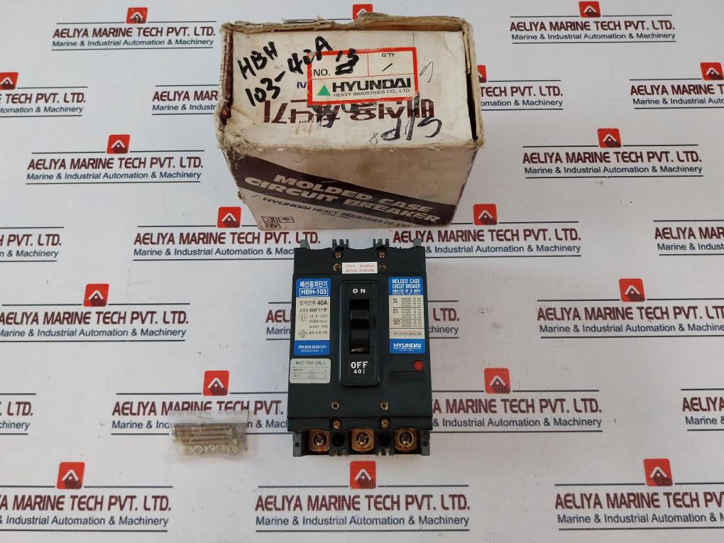 Hyundai HBH-103 40A Molded Case Circuit Breaker 3P AC440V 18KA
