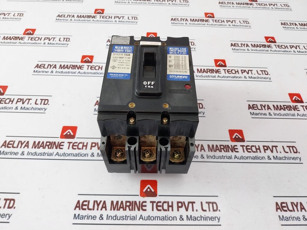 Hyundai HBH-103 Molded Case Circuit Breaker 15A 10-3-1240