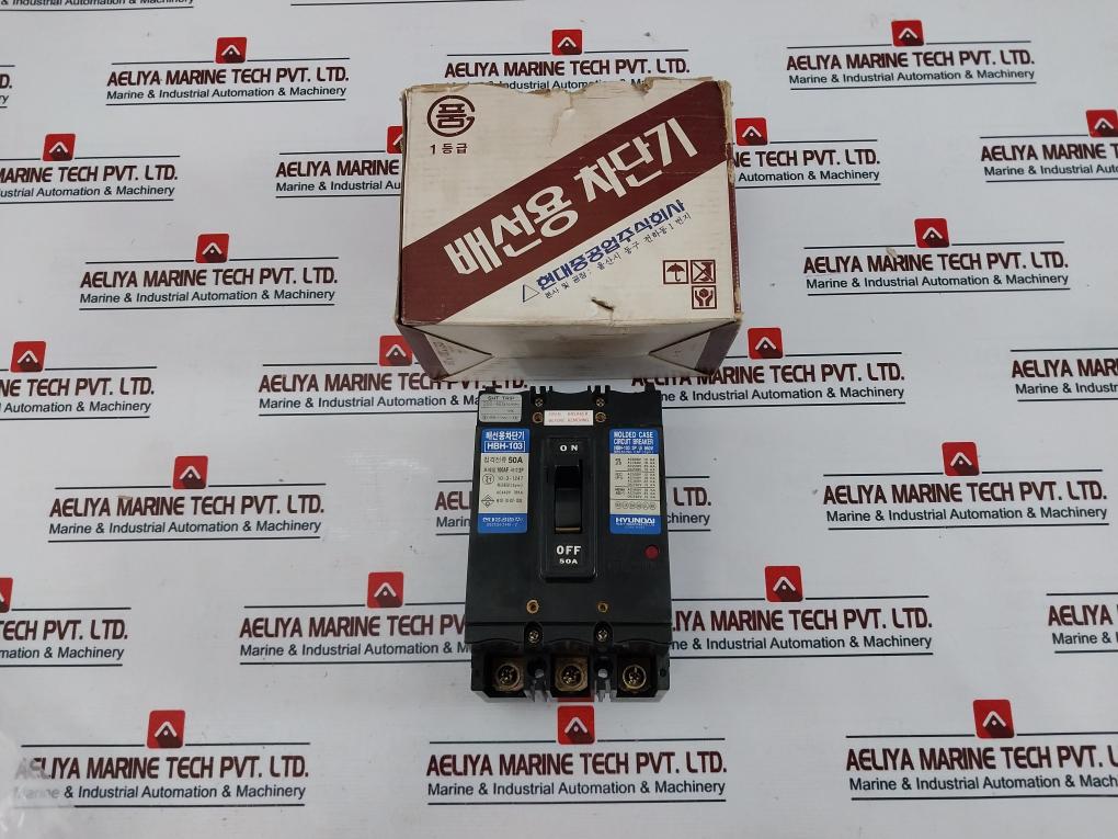 Hyundai Hbh-103 Molded Case Circuit Breaker 50a Ac440v 18ka