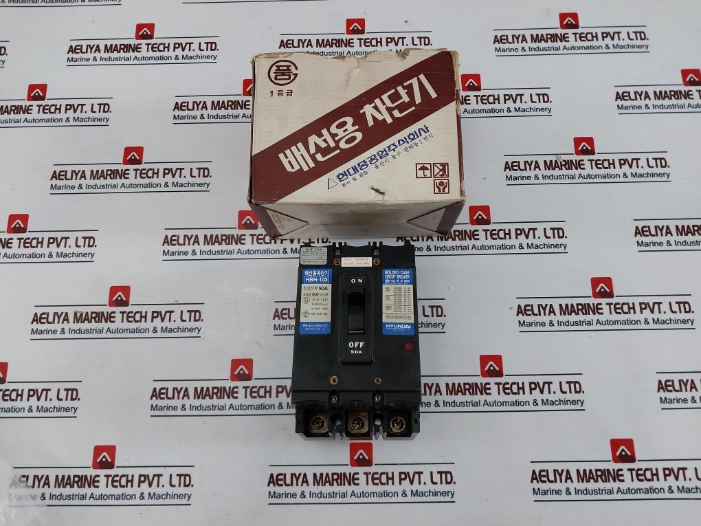 Hyundai HBH-103 Molded Case Circuit Breaker 50A AC440V 18KA