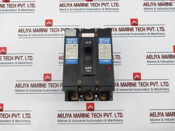 Hyundai HBH-103 Molded Case Circuit Breaker 50A AC440V 18KA