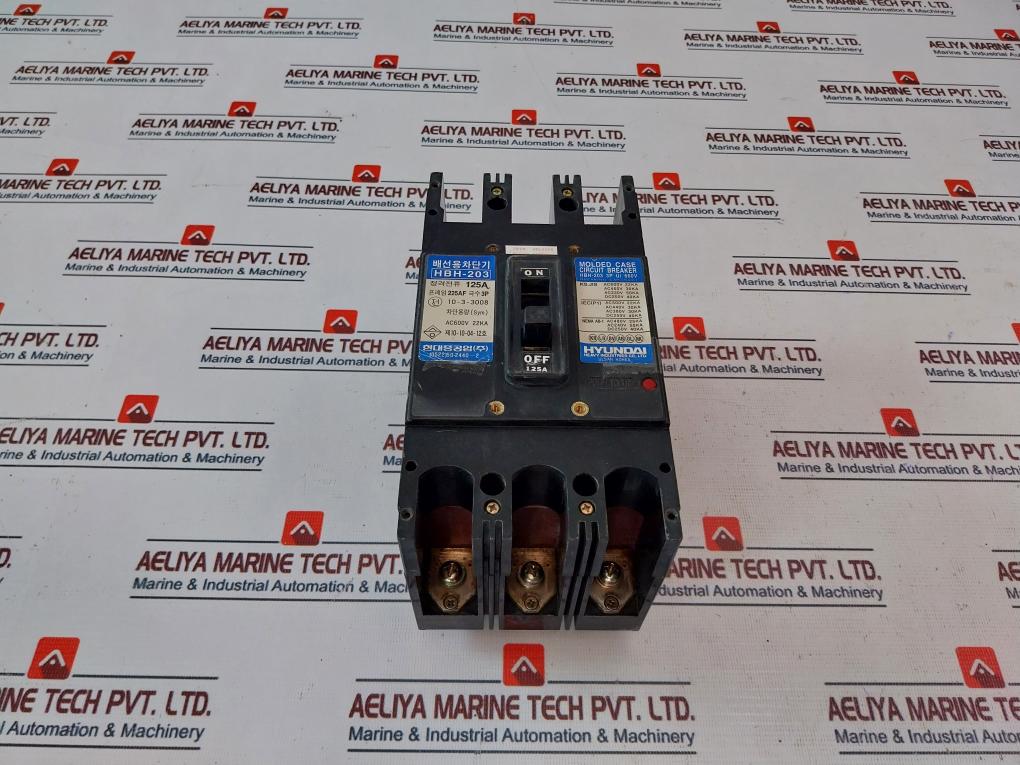 Hyundai Hbh-203 125A 3P Molded Case Circuit Breaker 10-3-3008