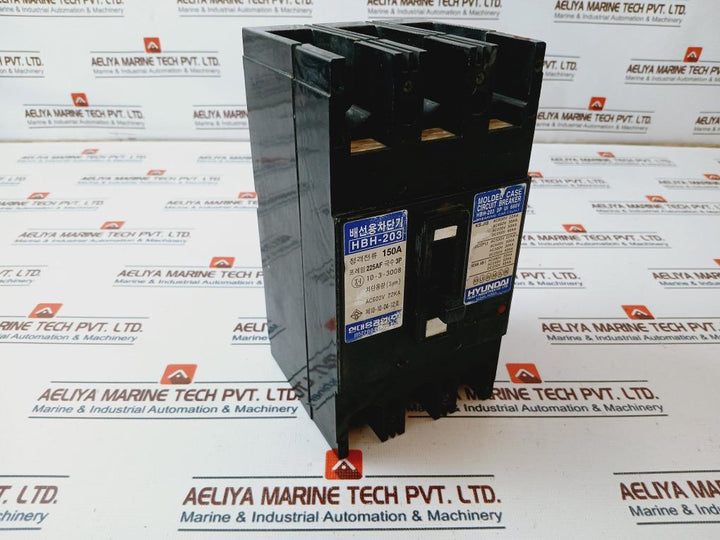 Hyundai Hbh-203 3 Pole Molded Case Circuit Breaker 150A