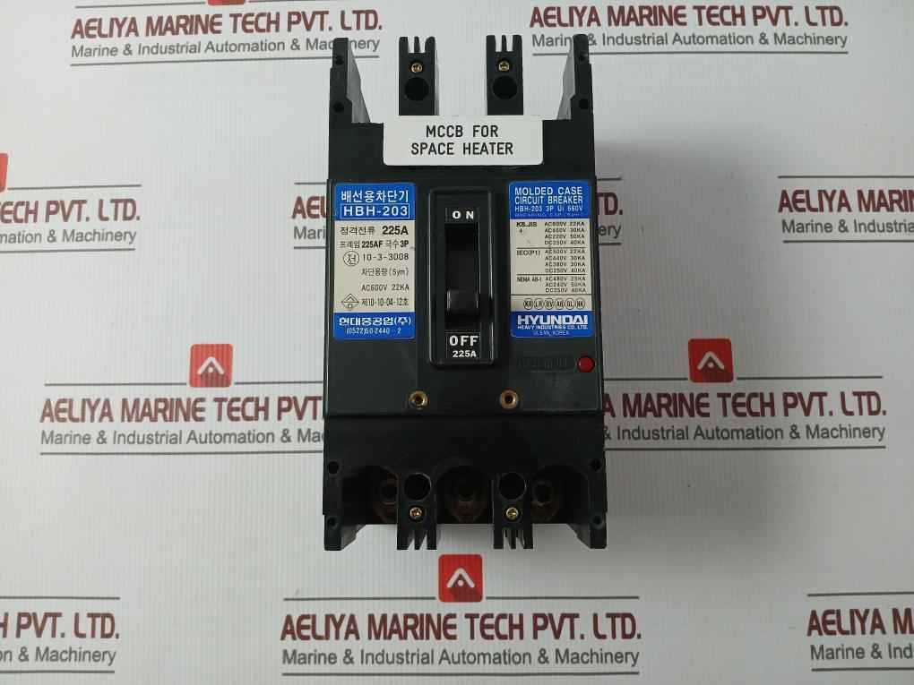 Hyundai Hbh-203 Circuit Breaker Ac600V 225A