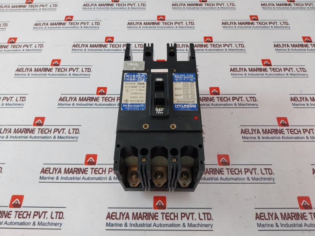 Hyundai Hbh-203 Molded Case Circuit Breaker 150A Ac600V 22Ka