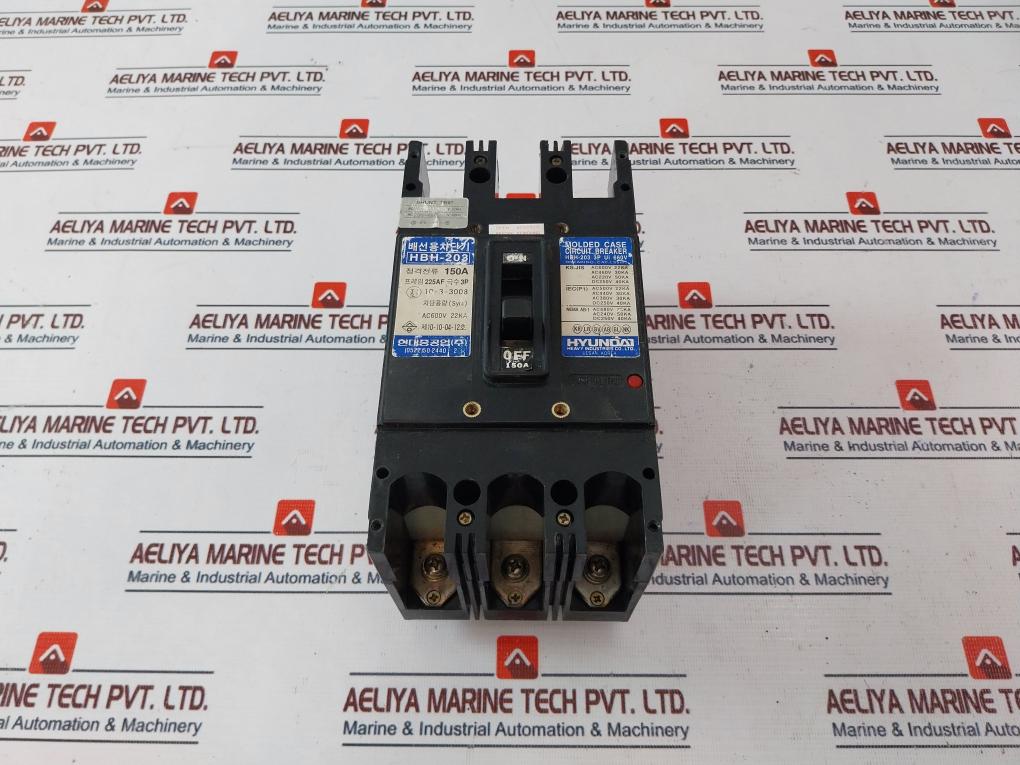 Hyundai Hbh-203 Molded Case Circuit Breaker 150A Ac600V 22Ka