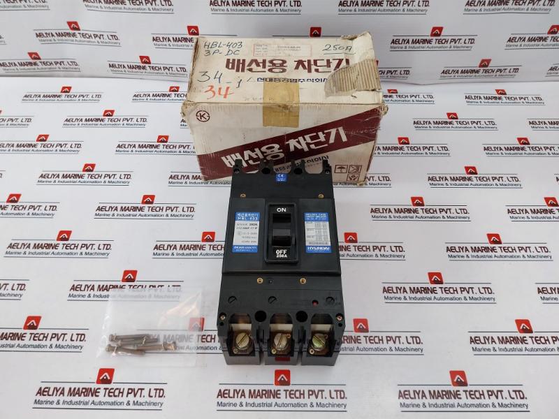 Hyundai Hbl-403, 3 Pole Molded Case Circuit Breaker 250A 660V