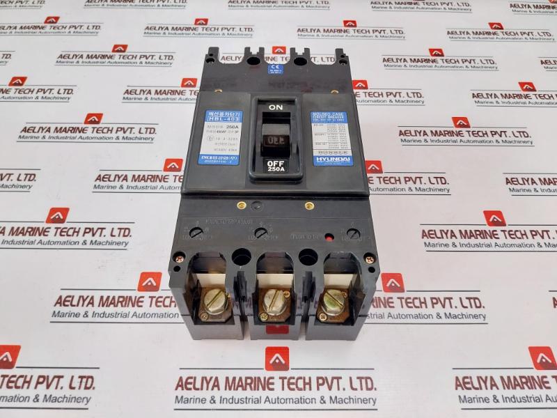 Hyundai Hbl-403, 3 Pole Molded Case Circuit Breaker 250A 660V