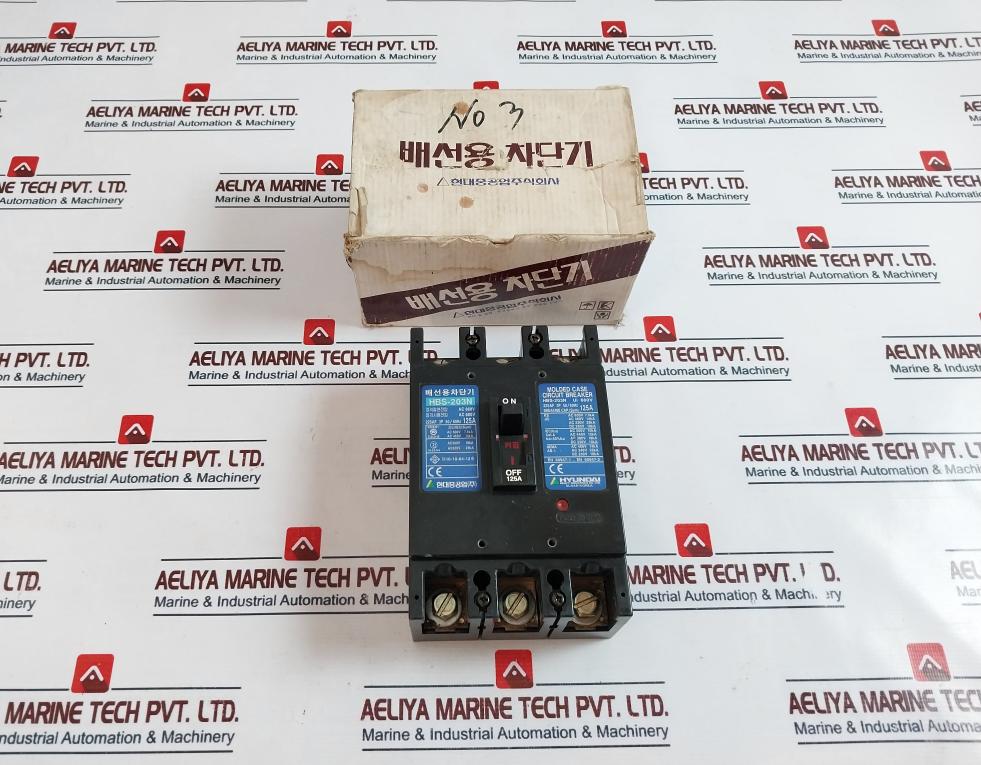 Hyundai Hbs-203n Molded Case Circuit Breaker 3p 125a 50/60hz