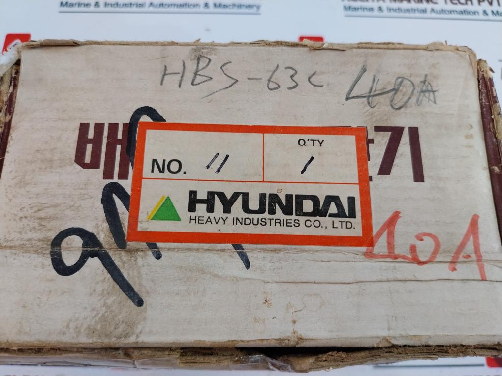 Hyundai Hbs-63C Molded Case Circuit Breaker 3-pole 40A 200-480V 50/60Hz