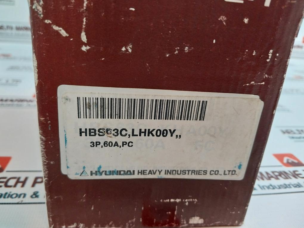 Hyundai Hbs-63C Molded Case Circuit Breaker 3P 60A