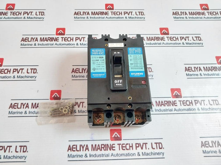 Hyundai Hbs-63C Molded Case Circuit Breaker 3P 60A
