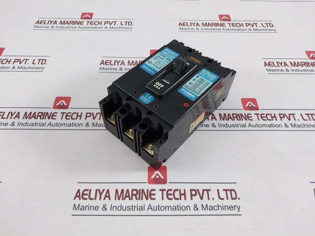 Hyundai Hbs-63C Molded Case Circuit Breaker Poles 3P Ac440V 7.5Ka