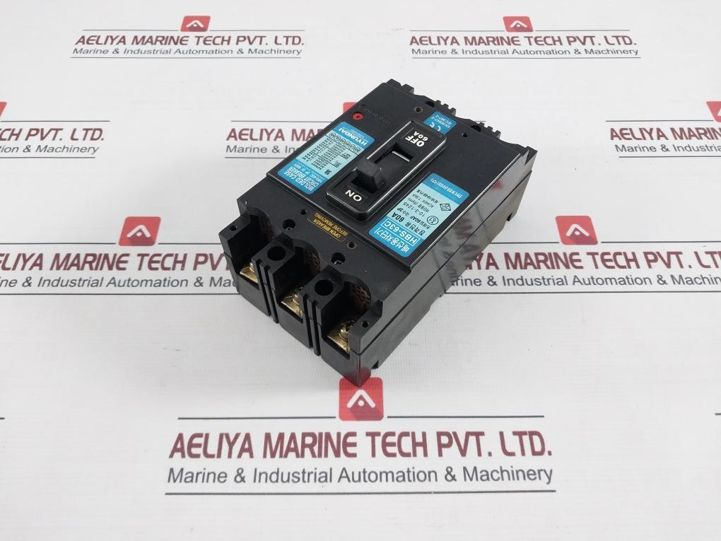 Hyundai Hbs-63C Molded Case Circuit Breaker Poles 3P Ac440V 7.5Ka