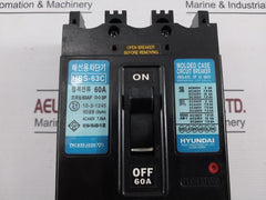 Hyundai Hbs-63C Molded Case Circuit Breaker Poles 3P Ac440V 7.5Ka