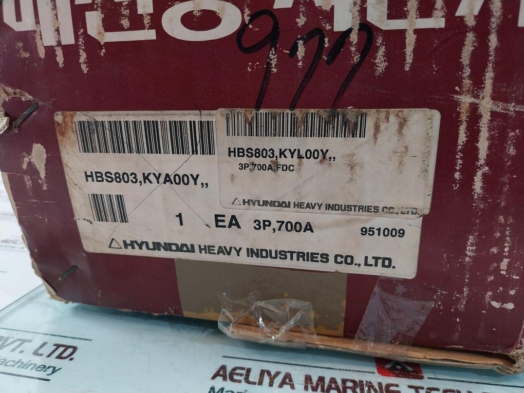 Hyundai Hbs-803 Molded Case Circuit Breaker 3-pole 700A 660V