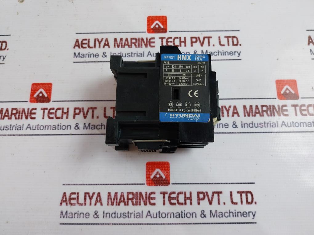 Hyundai Heavy Industries Hmx 22 Auxiliary Control Relay 200…220V 50Hz 60Hz