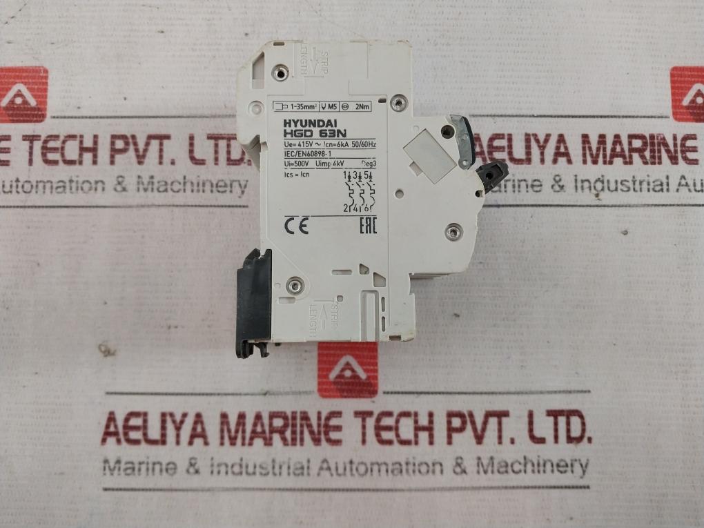 Hyundai Hgd 63N Miniature Circuit Breakers 6000/3 415V 50/60Hz