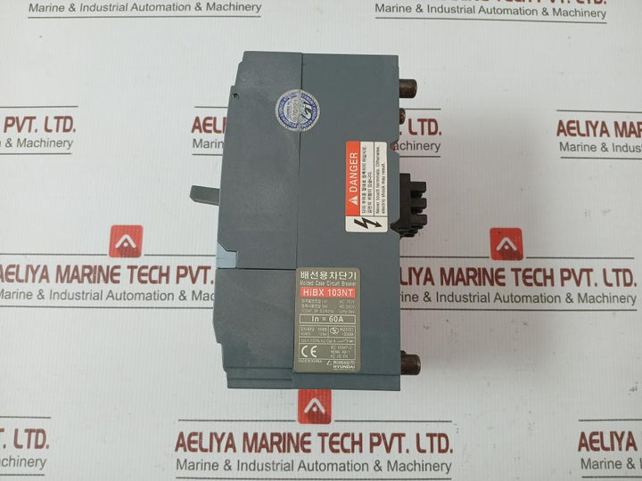Hyundai Mccb-molded Case Circuit Breaker Ac200-230V 50/60Hz Hibx 103Nt