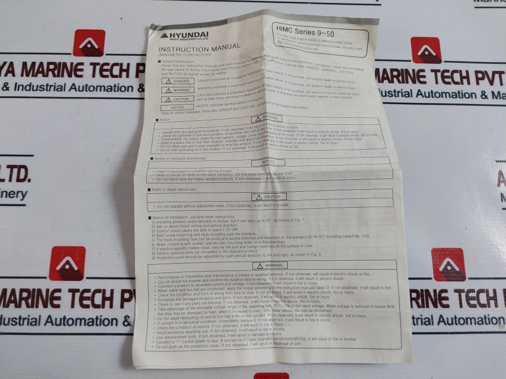 Hyundai Himc 12 Magnetic Contactor 20A 750V