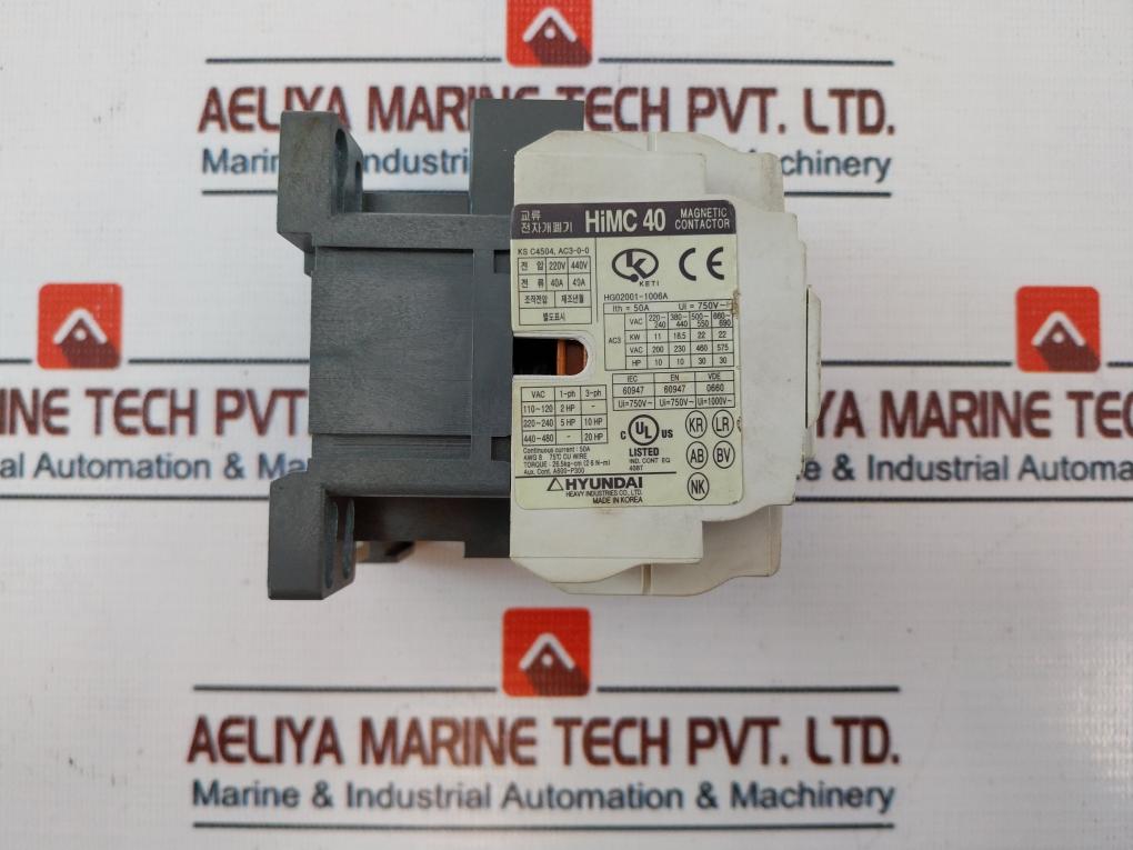 Hyundai Himc 40 Magnetic Contactor 220v 440v – Aeliya Marine Tech