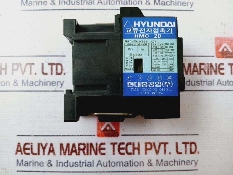 Hyundai Hmc 20 W 10 Auxiliary Contact Block Ac Electronic Contactor