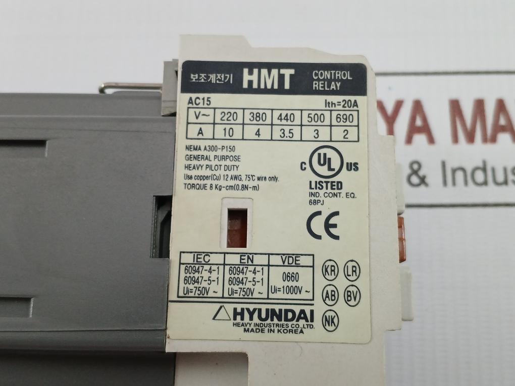 Hyundai 750V Control Relay Hmt 22