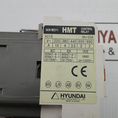 Hyundai Control Relay 110V Hmt 22