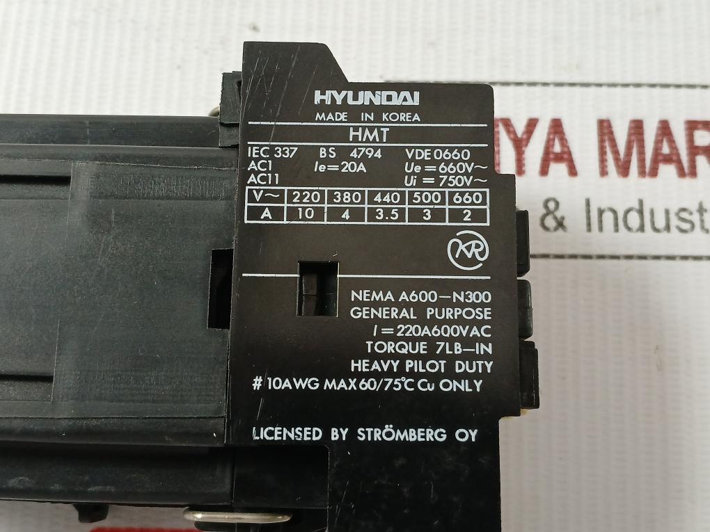 Hyundai 660V Control Relay Hmt 31