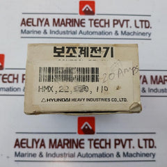 Hyundai Hmx 22 Auxiliary Control Relay 20A 50/60Hz