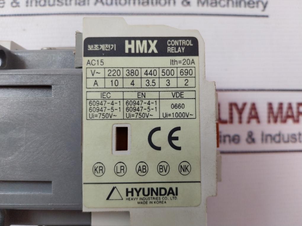 Hyundai Hmx 22 Control Relay 20A 200V 50Hz