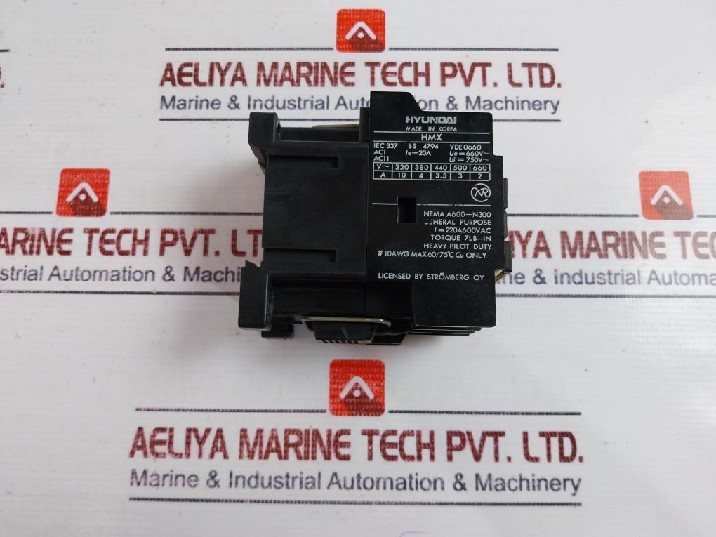 Hyundai Hmx 31 Motor Control Overload Auxiliary Relay 200V 50Hz