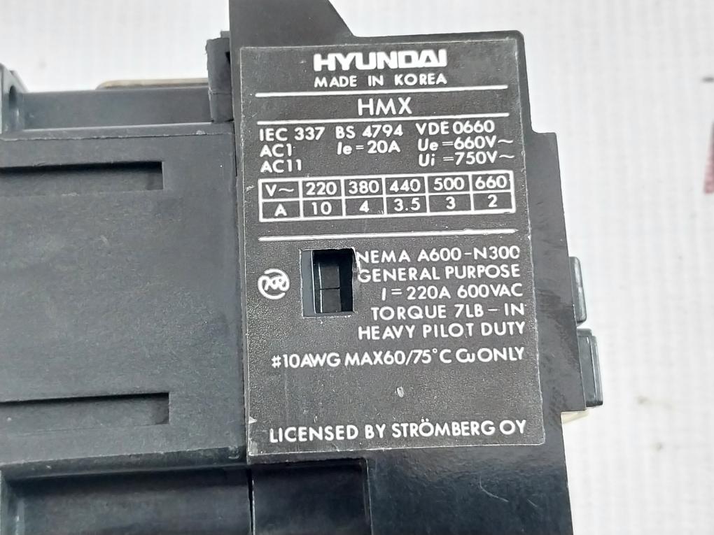 Control Relay 200V 50-60Hz By Hyundai Hmx 40