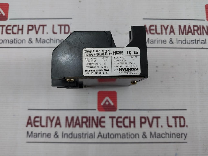Hyundai Hor 1C 15 Thermal Overload Relay 12-18 A